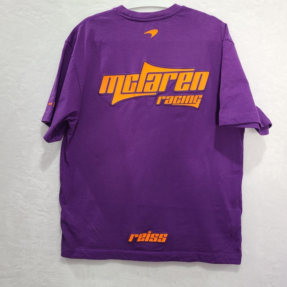 Reiss x McLaren F1 Team Oversized T-Shirt Purple Orange Men's Unisex Size L